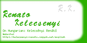 renato kelecsenyi business card