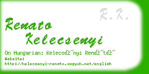 renato kelecsenyi business card